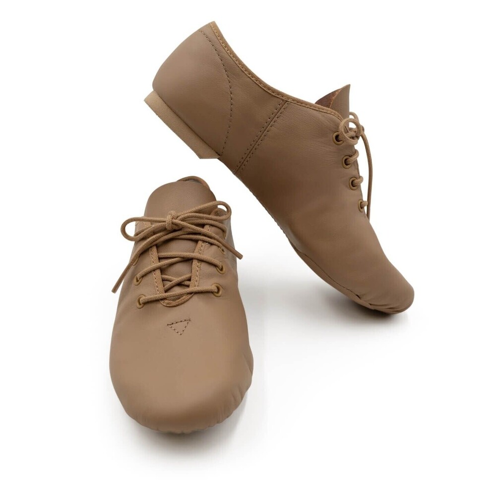 NEW Capezio Women's Size 7 M Split Sole Caramel Techno-Jazz Oxford Shoes EJ1 - Picture 2 of 7
